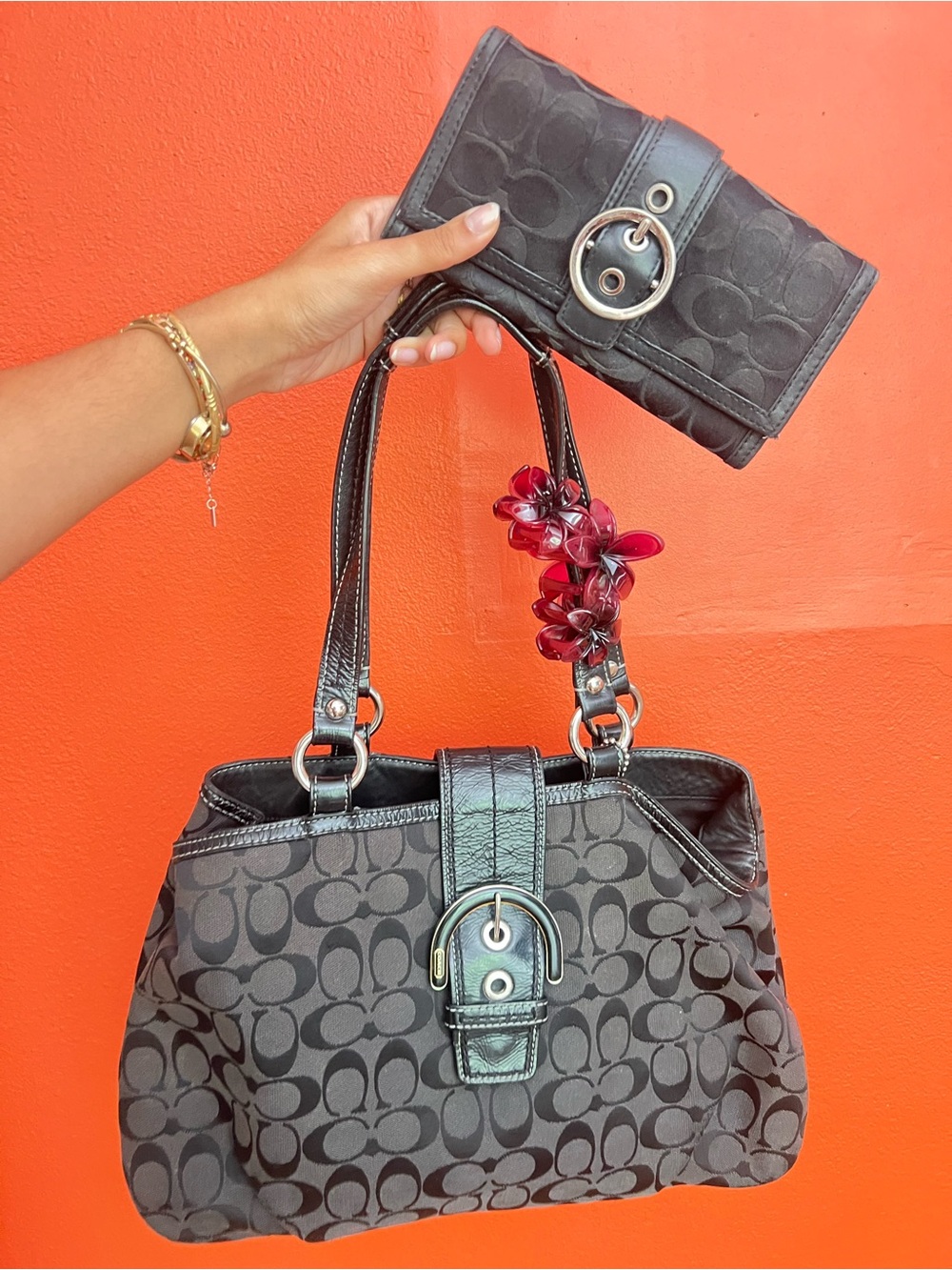 Coach Y2K Black Signature Soho East West Tote / Carry… - Gem